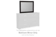 Belachime black bedroom mirror angled side view