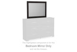Belachime black bedroom mirror angled side view