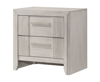 Carlton White Mist Nightstand front view