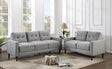 Bowen 2-Piece Upholstered Sofa Set in grey, main front view