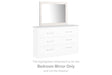 Gerridan White Rustic Bedroom Mirror angled view
