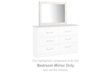 Gerridan White Rustic Bedroom Mirror angled view