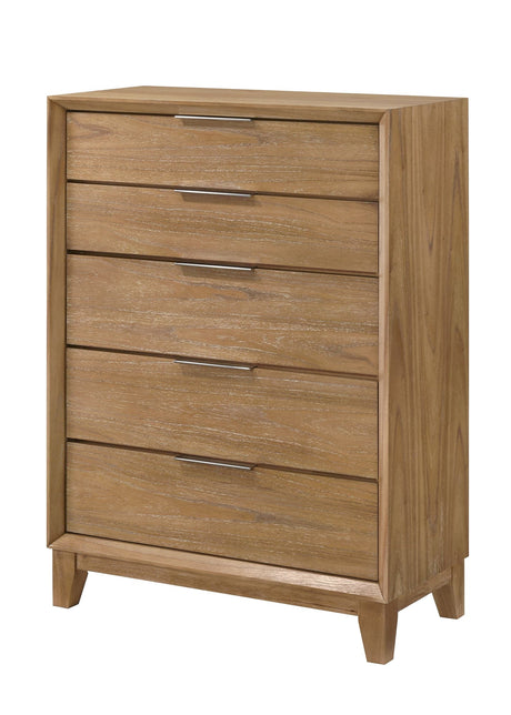 Florian Light Brown Storage Chest front view