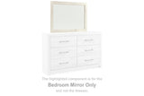 Cambeck Whitewash Bedroom Mirror angled side view