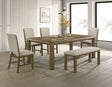 Main view of Cockrell Light Brown Rectangular Dining Room Set with table and chairs