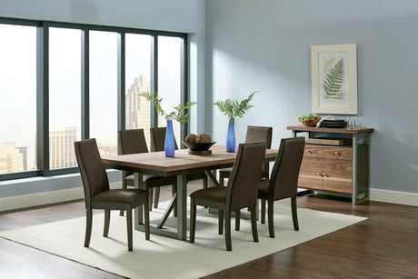 main view of Spring Creek Natural Walnut Rectangular Dining Room Set