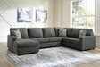 Main view of Edenfield Charcoal 3-Piece Sectional Sofa with Chaise