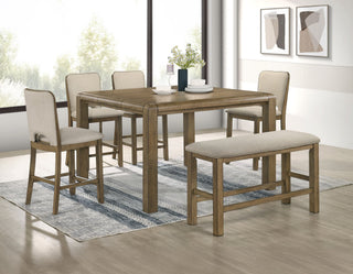 Cockrell Light Brown Rectangular Counter Height Dining Table main view