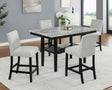 Marbel Light Gray Faux Marble Counter Height Dining Set front view