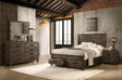 Woodmont Rustic Golden Brown Storage King Bed main view