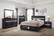 Miranda Black Storage Bedroom Set king bed main view