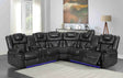 Alexa2023 Grey Reclining Sectional sofa front view