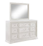 Alexandria white dresser angled view