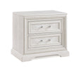 Alexandria White Nightstand, angled front view