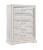 Alexandria White Chest front angle showing drawers