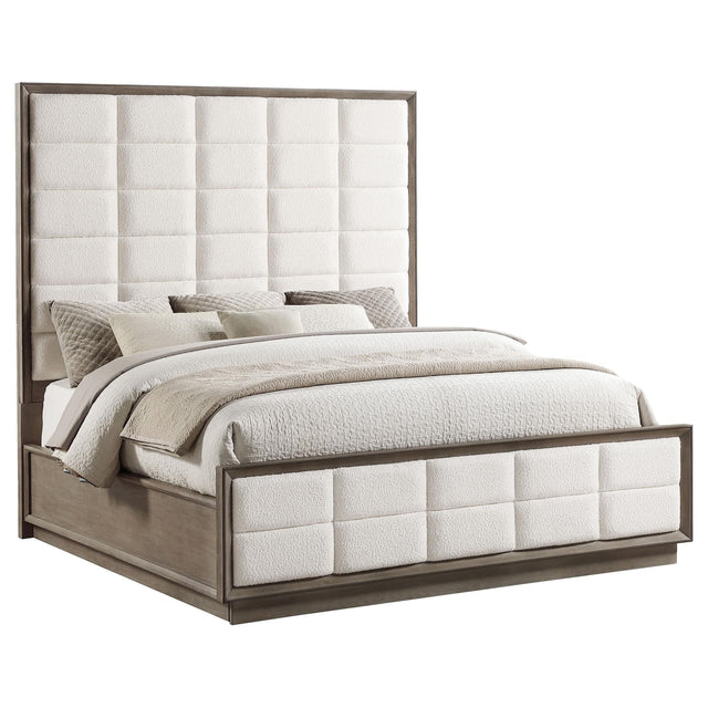 Durango 77-inch Eastern King Panel Bed in Washed Oak, front view