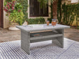 Naples Beach Light Gray Outdoor Multi-use Table front angle