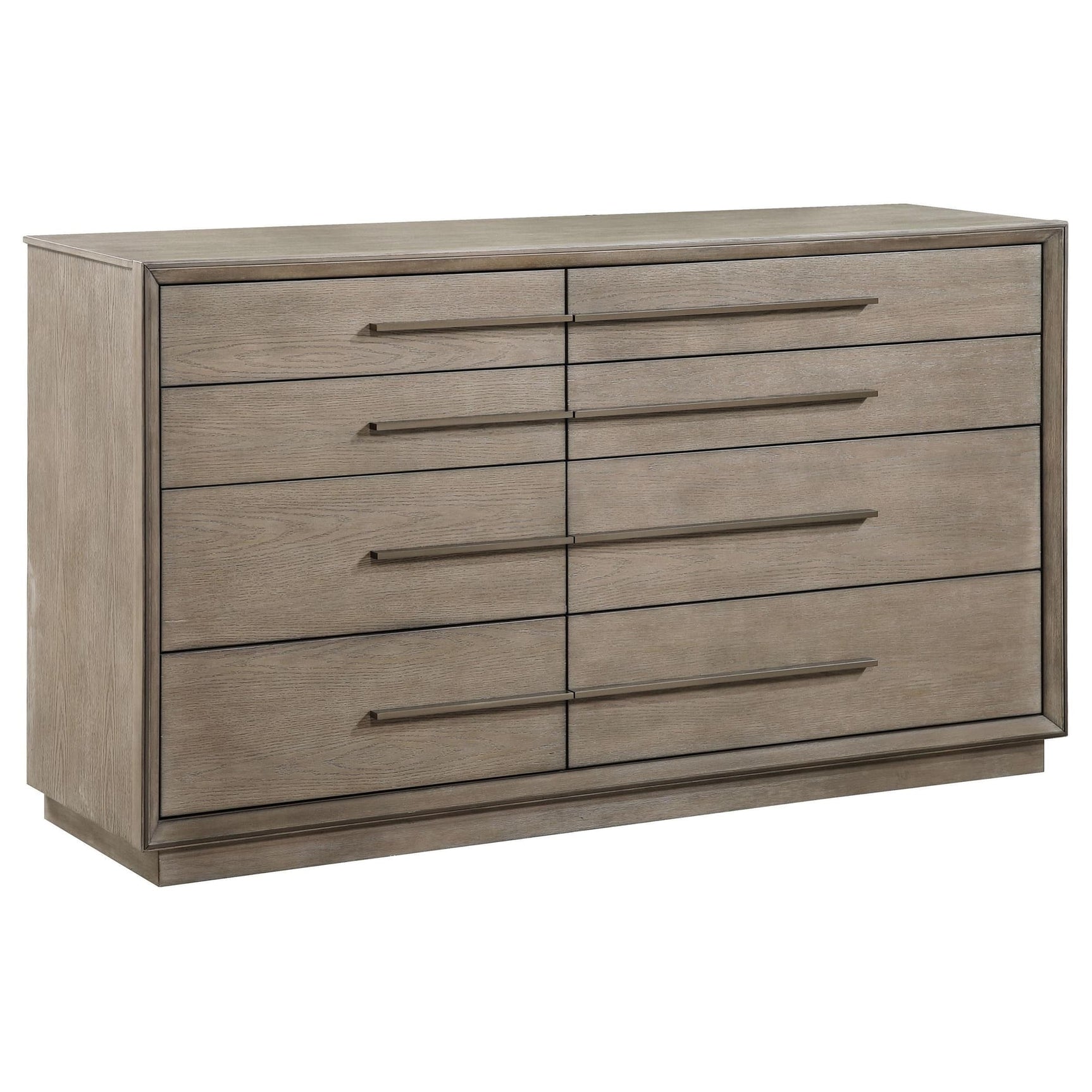 Durango 8-drawer washed oak dresser front view