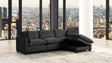 Cloud2 black modular sectional sofa in boucle fabric, front view