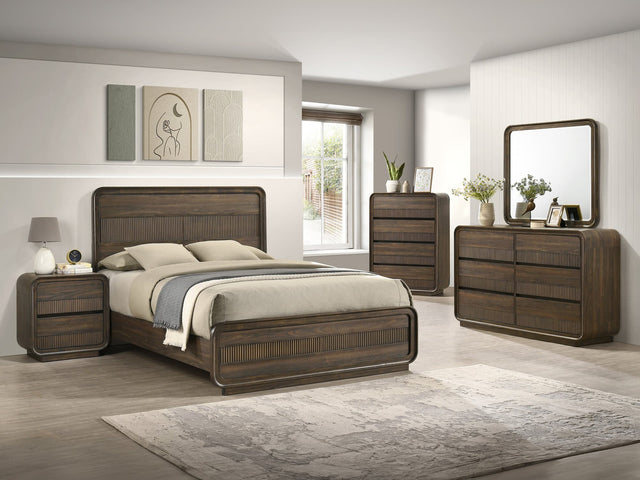 Kinkaid Gray Panel Bedroom Set main view with bed