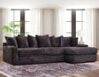 Julia Chocolate sectional sofa front angle view
