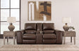 Alessandro Walnut Power Reclining Loveseat front view