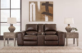 Alessandro Walnut Power Reclining Loveseat front view