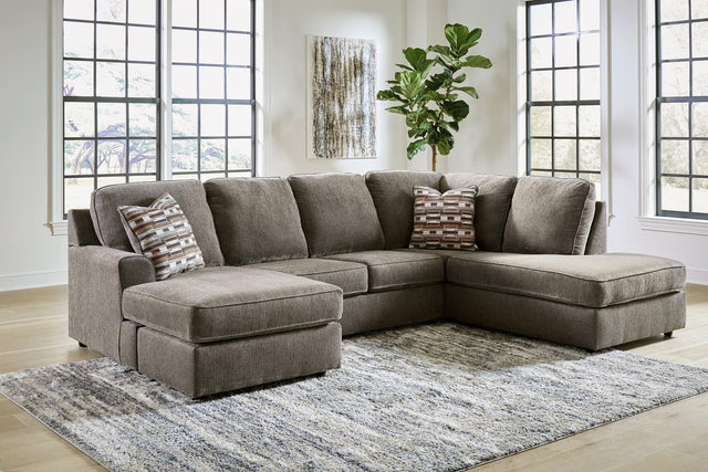 O'phannon Putty 2-Piece Sectional Sofa with Chaise front view