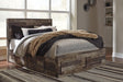 Derekson Multi Gray Queen Panel Storage Bed front view