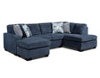 main view of Kix Charcoal Sectional with right-arm facing chaise