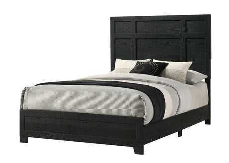 Cadence Black Panel Queen Bed front view