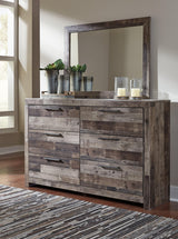 Derekson Multi Gray dresser and mirror front view