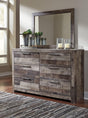 Derekson Multi Gray dresser and mirror front view