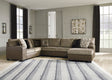 Ashley 913-02 sectional sofa chocolate front angle