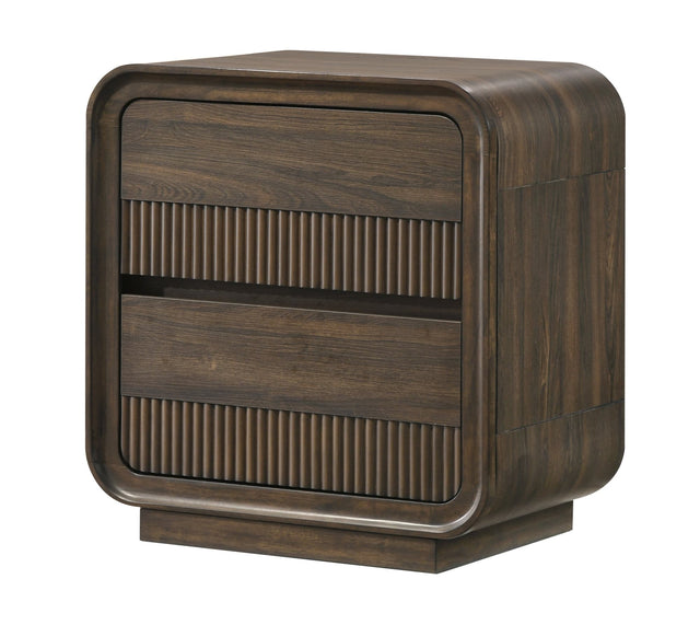 Kinkaid Gray Nightstand front view