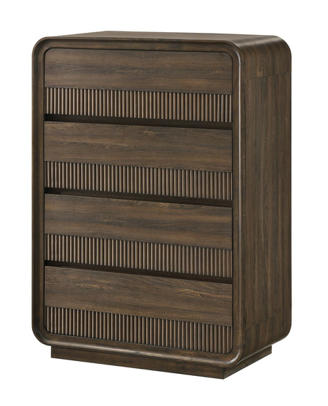Kinkaid Gray Chest front view showing four drawers
