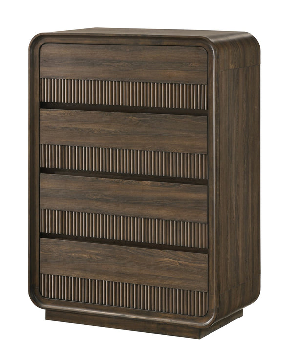 Kinkaid Gray Chest front view showing four drawers
