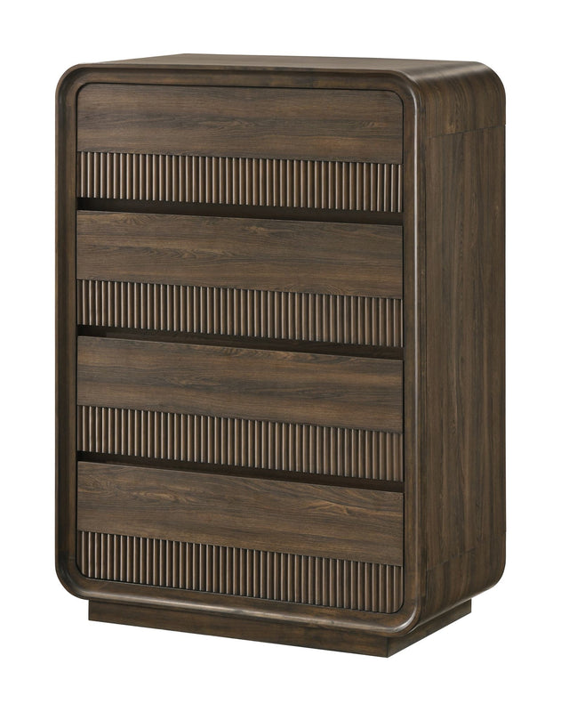 Kinkaid Gray Chest front view showing four drawers