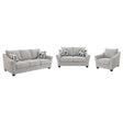 Tomkins 3-piece light grey boucle upholstered sofa set main view
