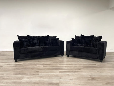 Kaf Black Living Room Set main front view