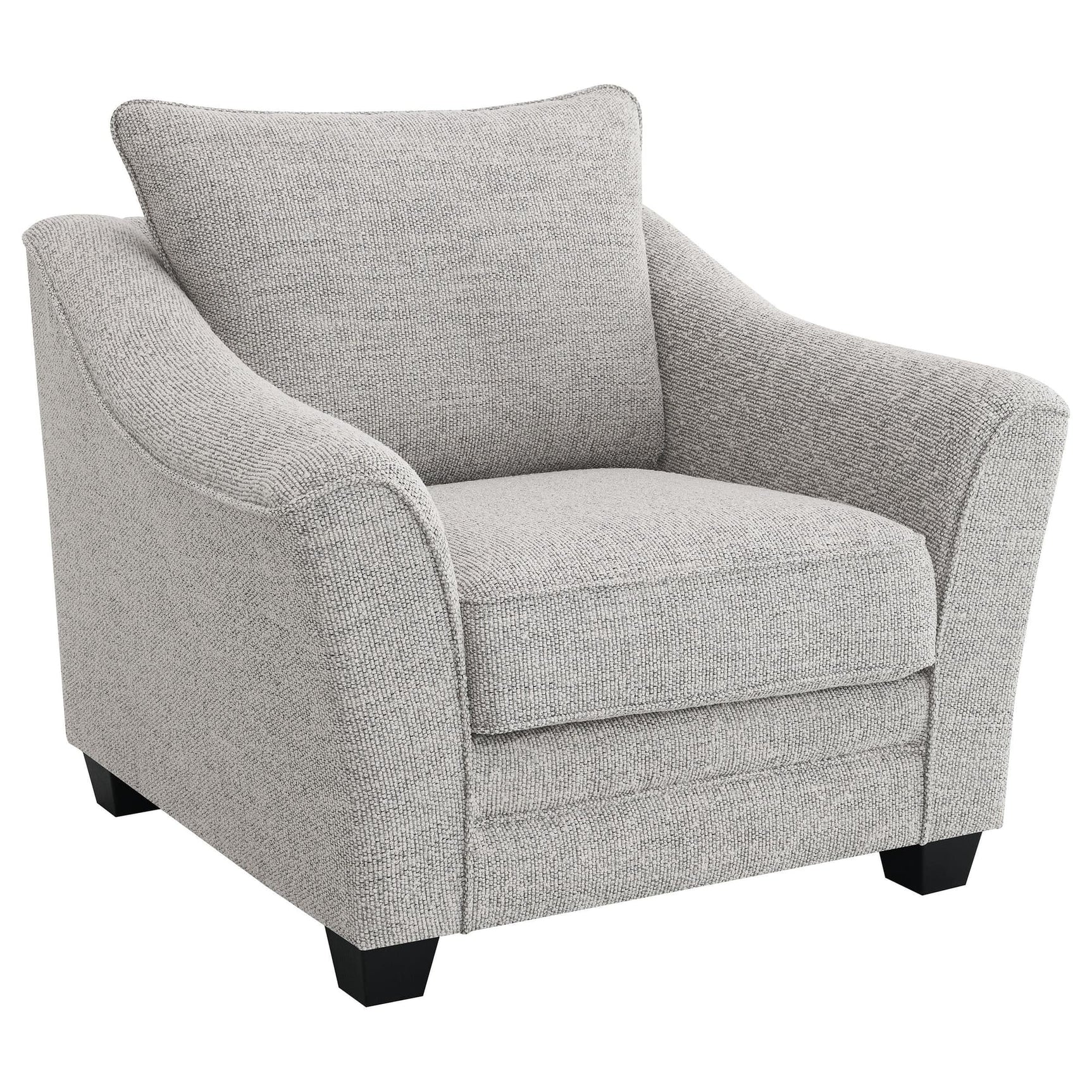 Tomkins Boucle Upholstered Chair Light Grey front angle