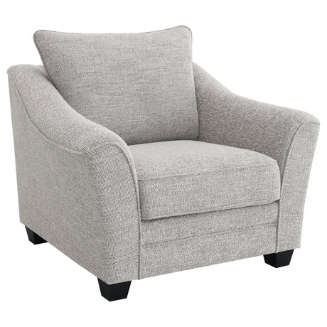 Tomkins Boucle Upholstered Chair Light Grey front angle