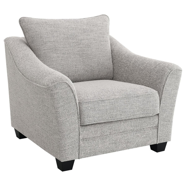 Tomkins Boucle Upholstered Chair Light Grey front angle