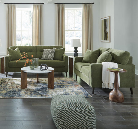 Ashley 261-07 olive sofa and loveseat set front view