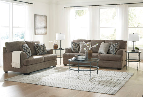 Ashley 595-05 Living Room Set sofa in nutmeg, front view