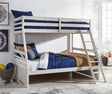 Robbinsdale Antique White Twin Over Full Bunk Bed - front view