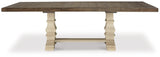 Bolanburg Antique White Extension Dining Table - front angle view