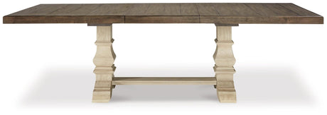 Bolanburg Antique White Extension Dining Table - front angle view