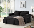 Relax Black Full Sleeper Sofa, sofa view from front