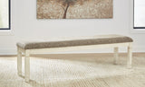 Bolanburg Two-Tone 65 inch dining bench front angle view